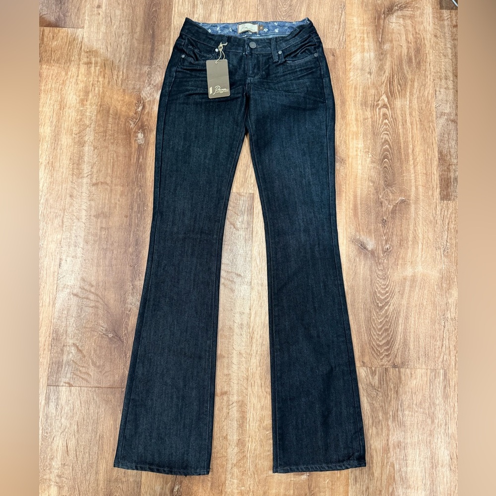 PAIGE Dark Blue Flare & Wide Leg Jeans